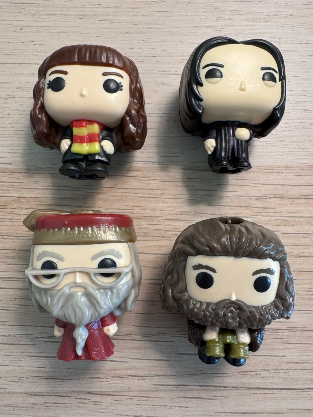 4 Pc Kinder Joy Harry Potter Figurine Set – Hermione, Snape, Dumbledore & Hagrid